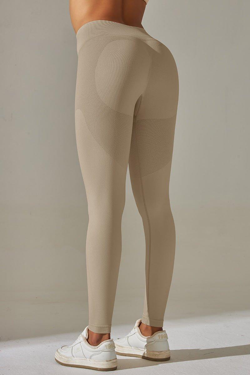 CBL AirMotion sømløse scrunch tights i beige