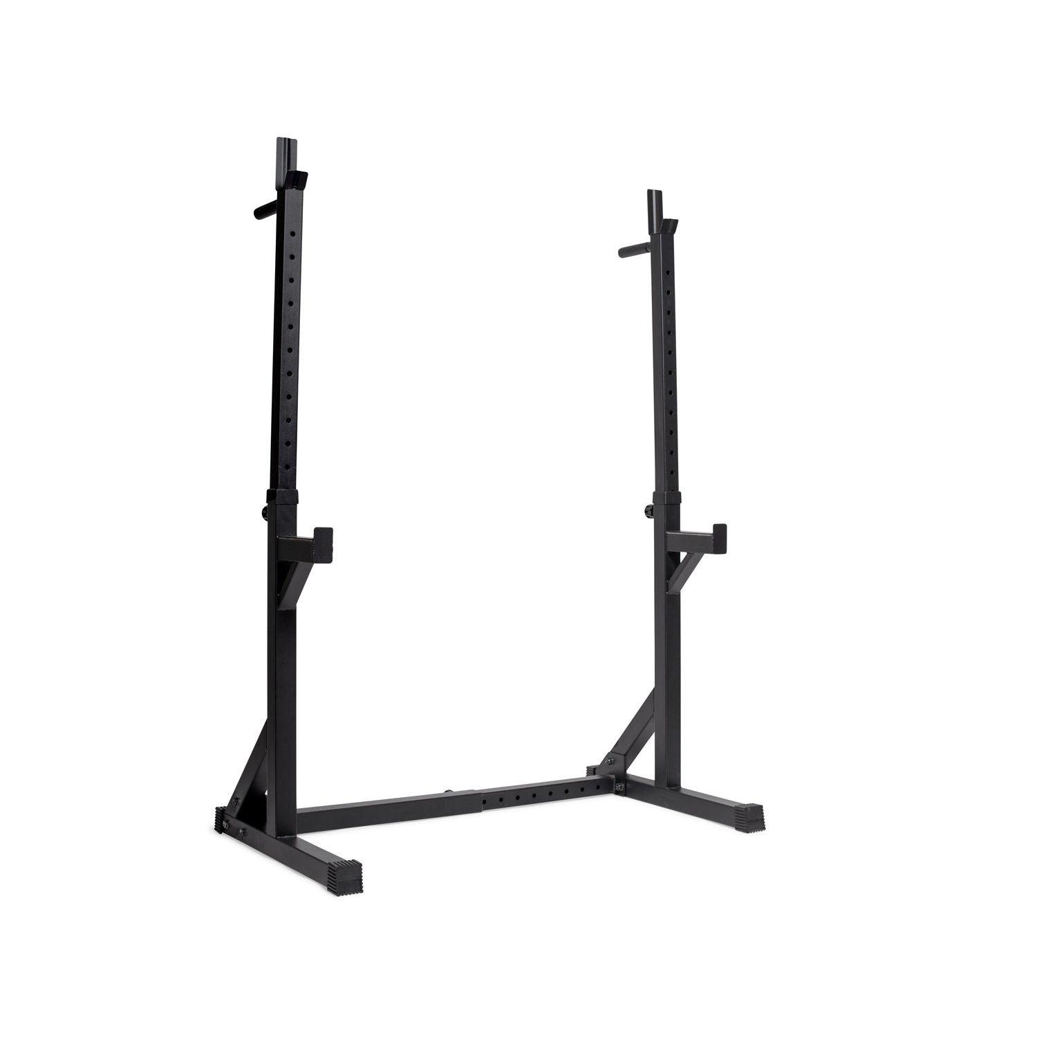VirtuFit justerbart squat rack med dip-håndtag i sort stål