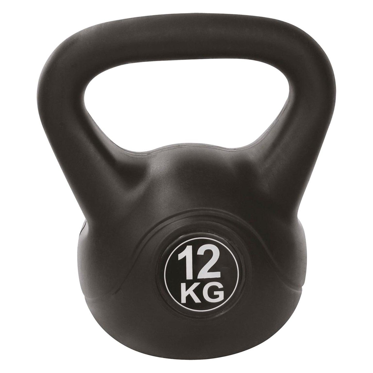 Sportsbuddy kettlebell 12 kg i sort PVC