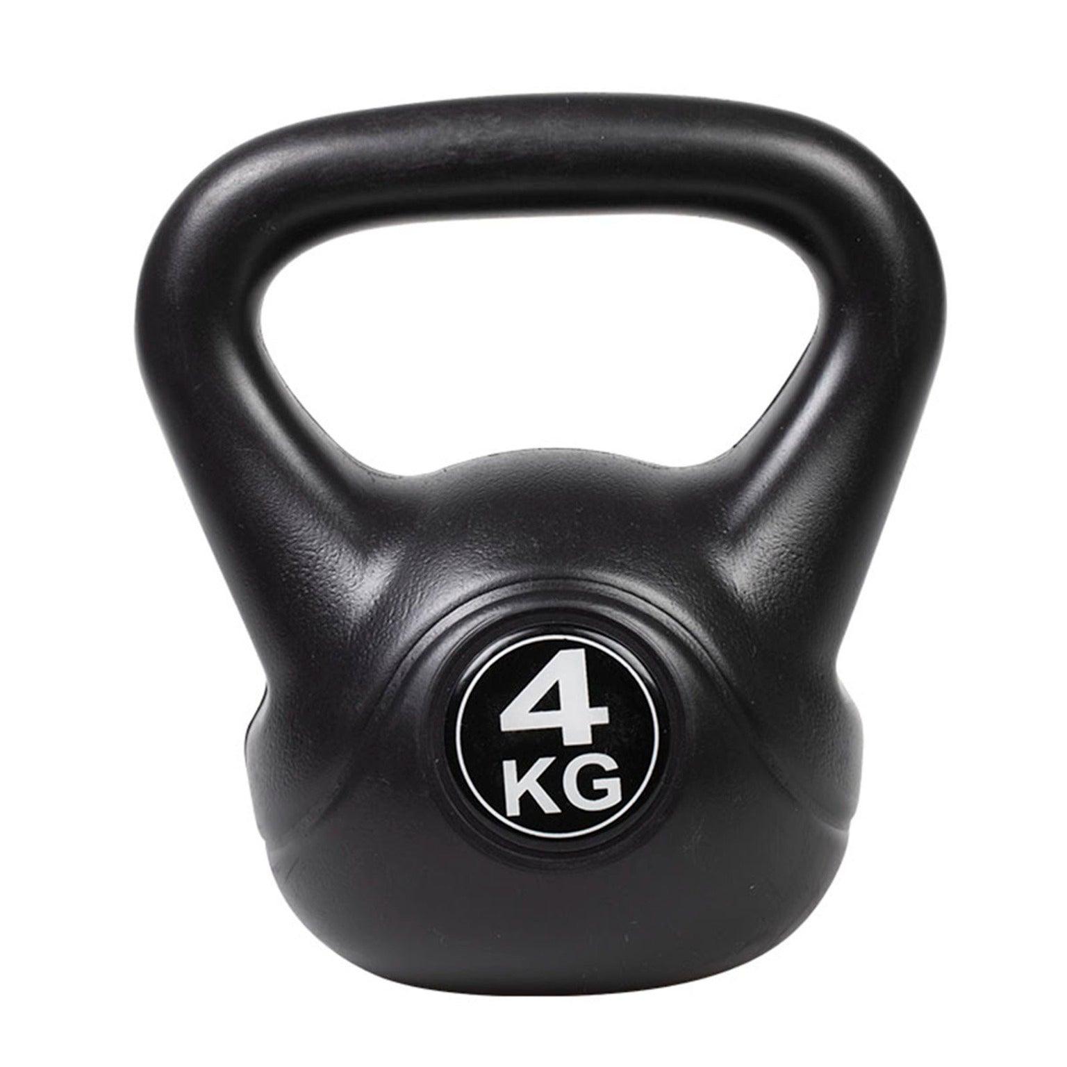 Sportsbuddy kettlebell 4 kg i sort PVC