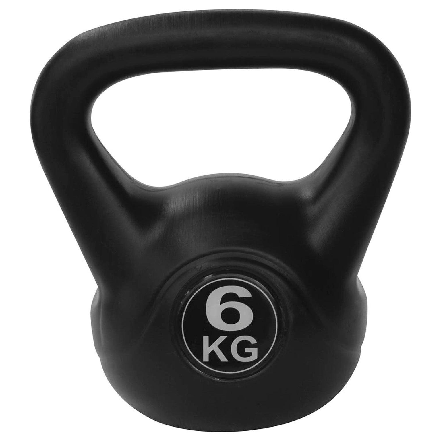 Sportsbuddy kettlebell 6 kg i sort PVC