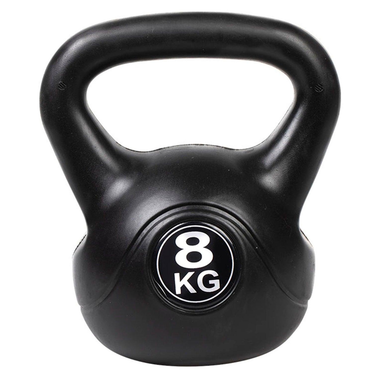 Sportsbuddy kettlebell 8 kg i sort PVC