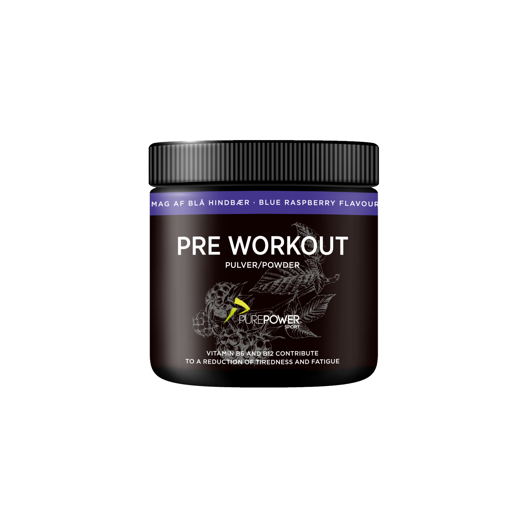 PurePower Pre-Workout PWO Blue Raspberry 300 g pulver