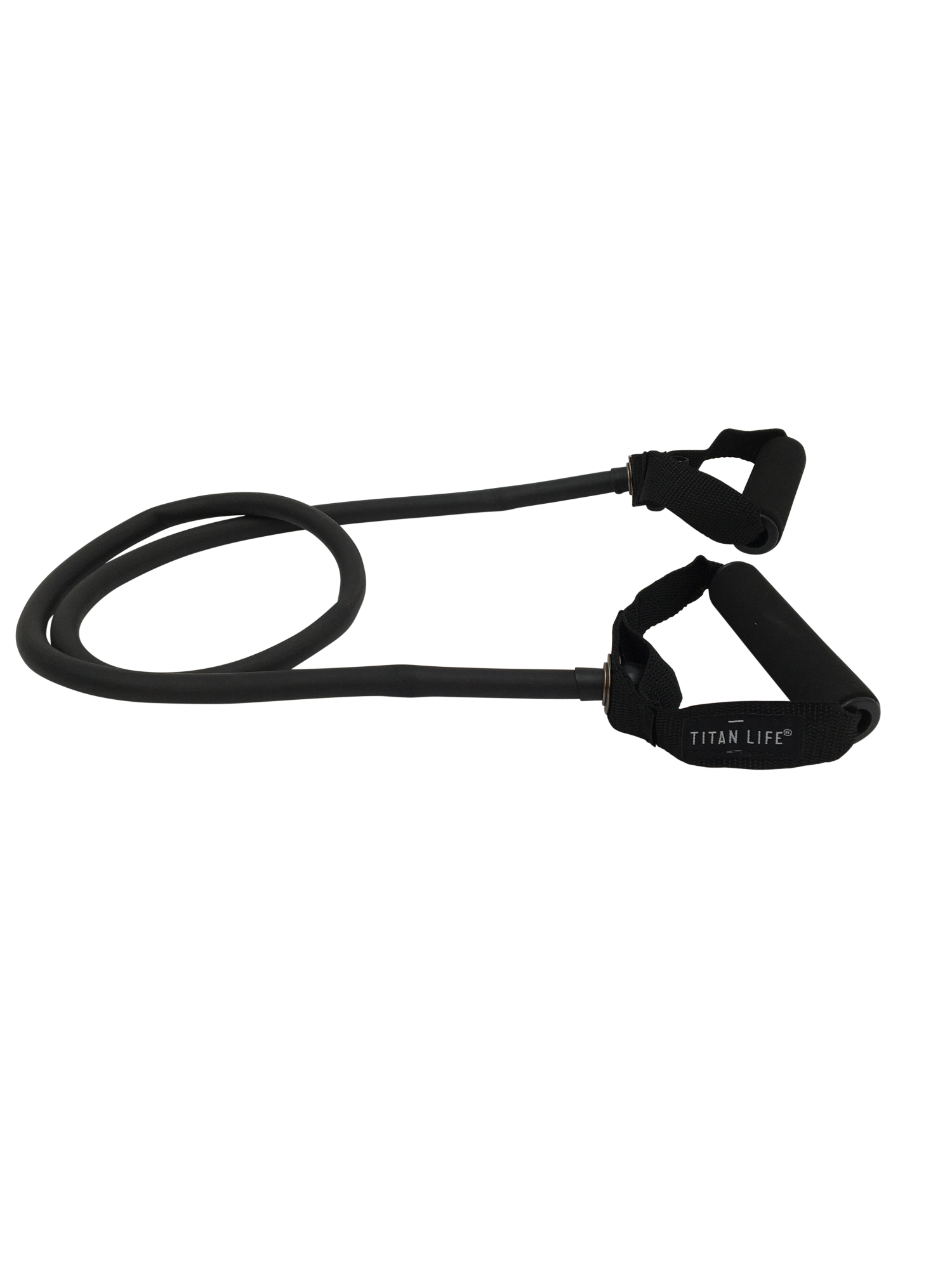 Titan Life Resistance Tube i sort, level medium, til genoptræning og styrketræning