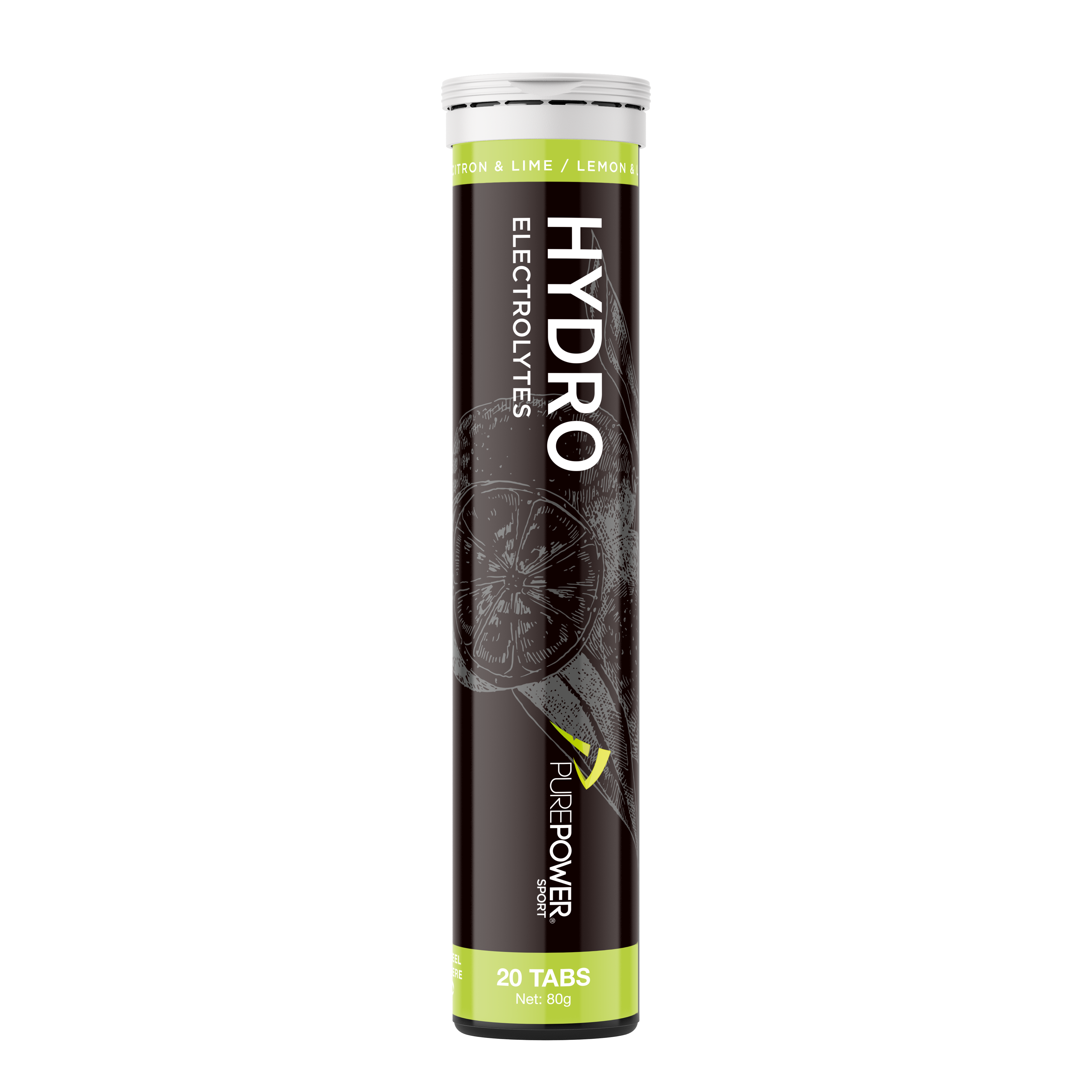 PurePower Hydro Lemon Lime brusetabletter 20 stk