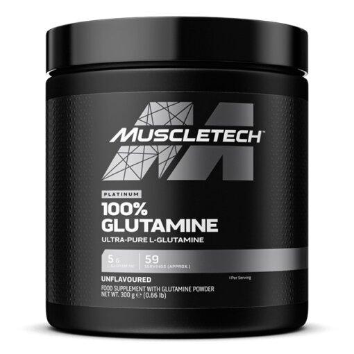 MuscleTech Platinum 100% Glutamine 300 g pulver i neutral smag