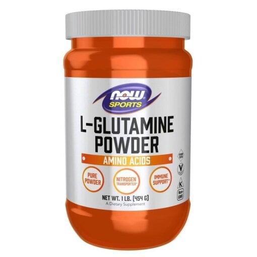 NOW Foods L-Glutamine Powder 454 g pulver i neutral smag